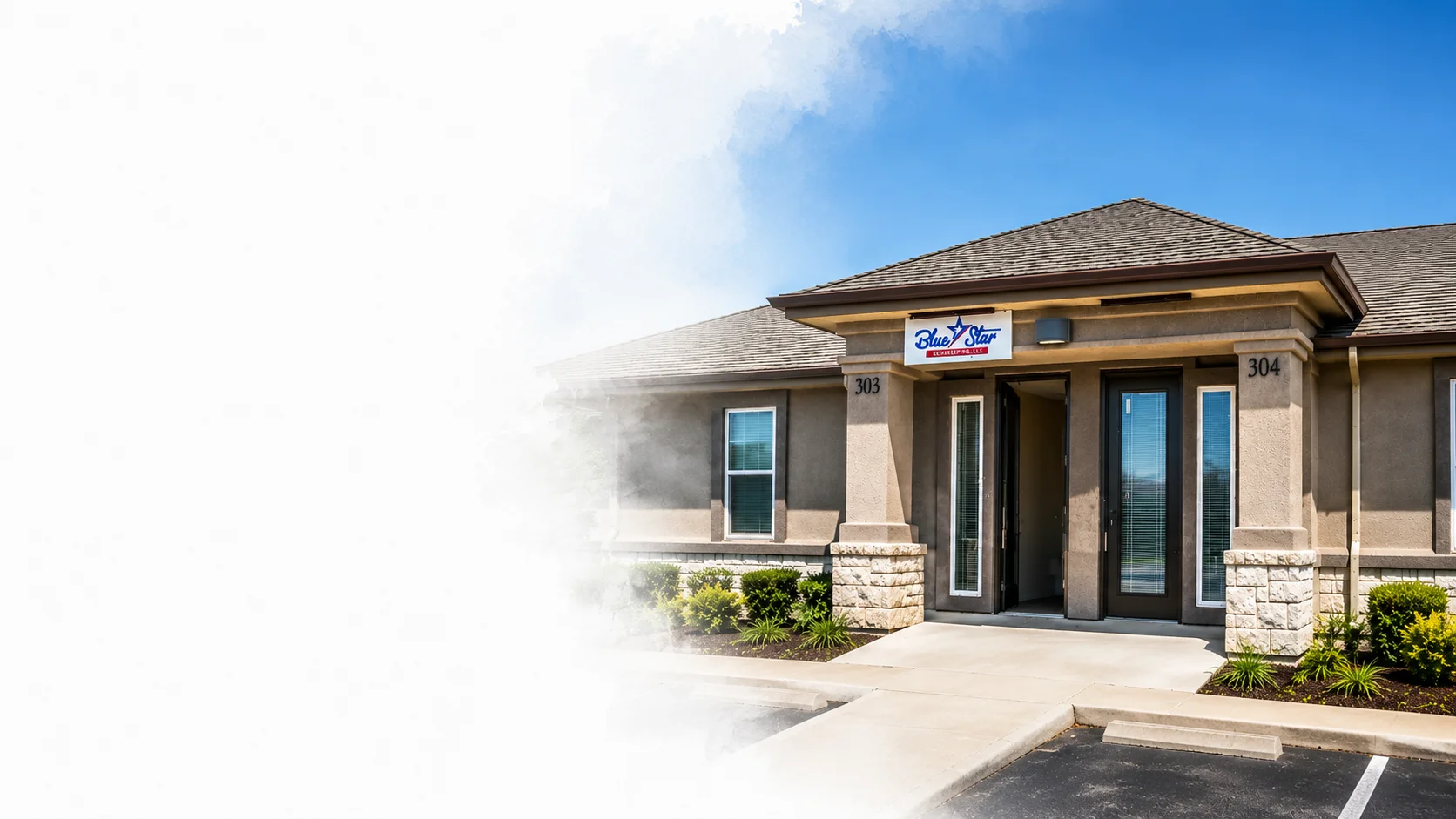Blue Star Bookkeeping office entrance, Suite 303/304, Austin, TX